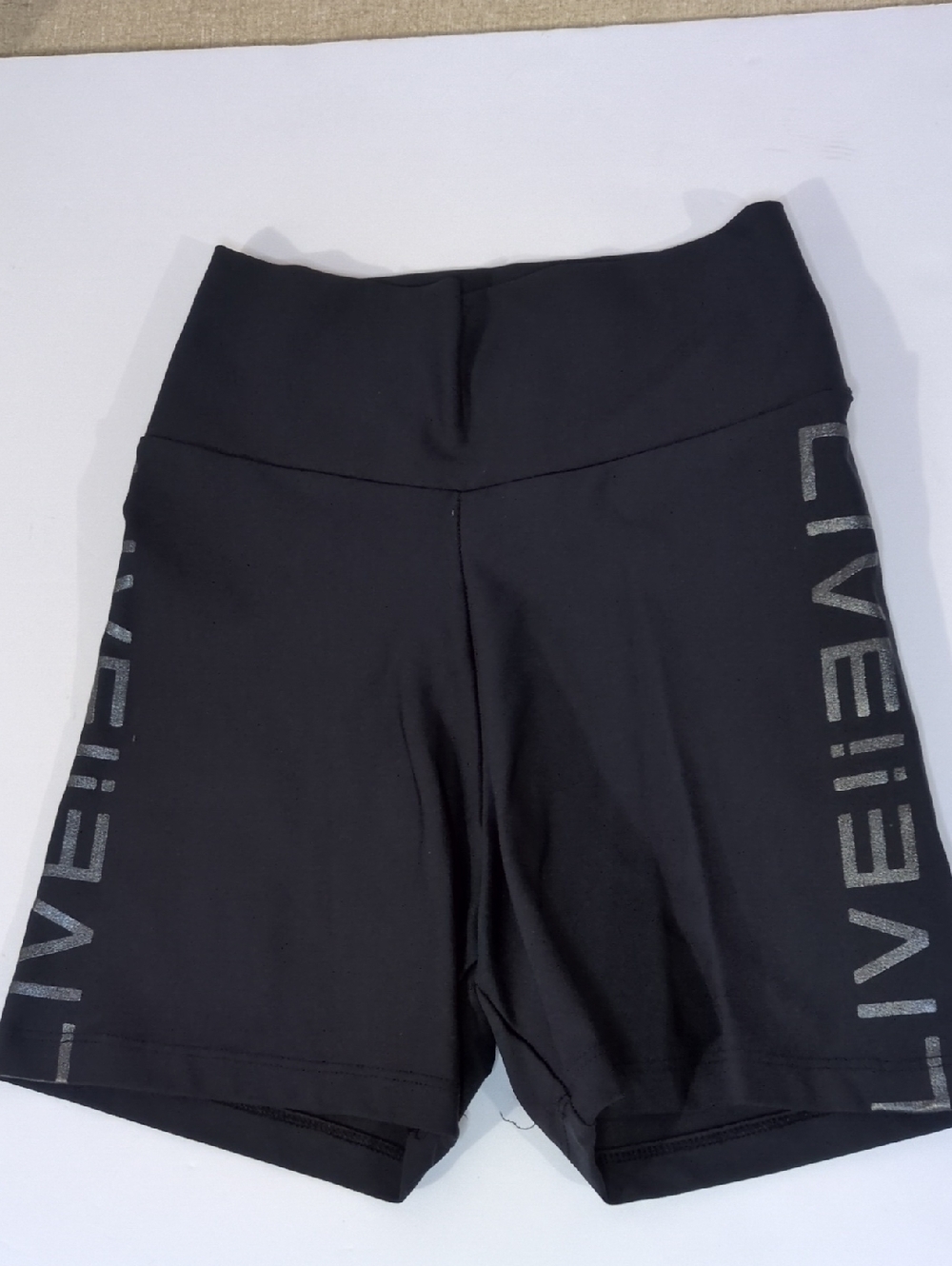 LIVE! Black Compression Shorts Athleisure Sporty Gym Training Casual Y2K Pocket